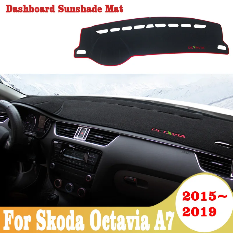 Pre Škoda Octavia A7 -2019 auto panel kryt anti-prezentácia pad dashmat slnečník prístrojovej doske kryt koberec automobilu-styling mat