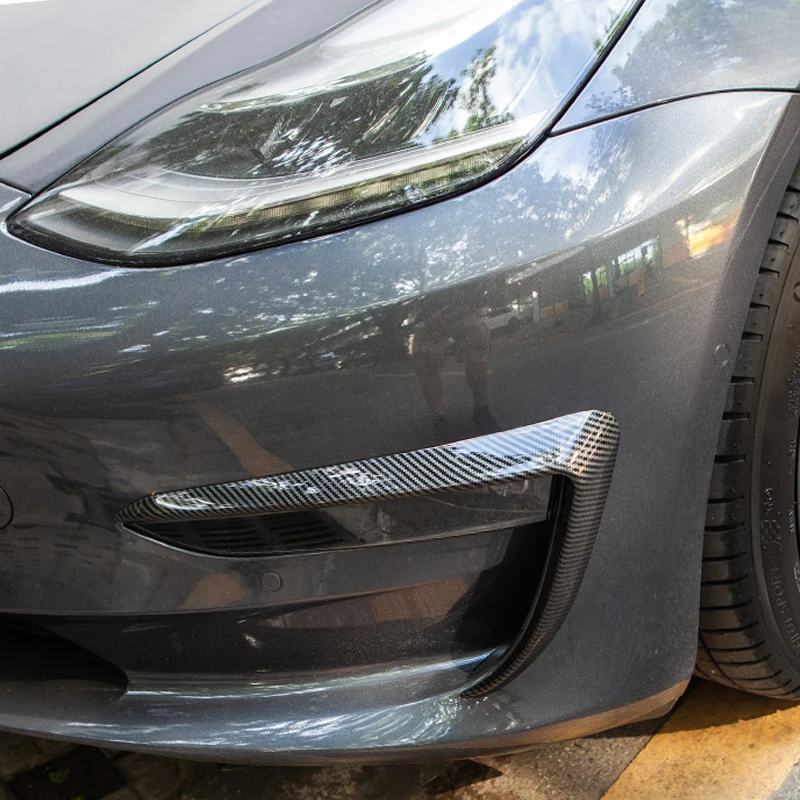 Predné Stierače Výbava Auta Styling Auto Príslušenstvo Pre Tesla Model 3 Príslušenstvo ABS Uhlíkových Vlákien Black Pre Tesla model3 protector