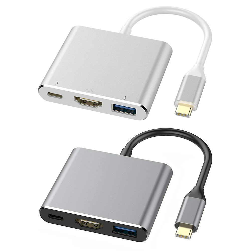Prenosné 3 v 1, USB 3.1 Typ-C HUB Hliníkovej Zliatiny Typu C do 5Gbps vysokorýchlostné USB 3.0+100W PD+4K*2K HDMI Adaptér pre Počítač PC