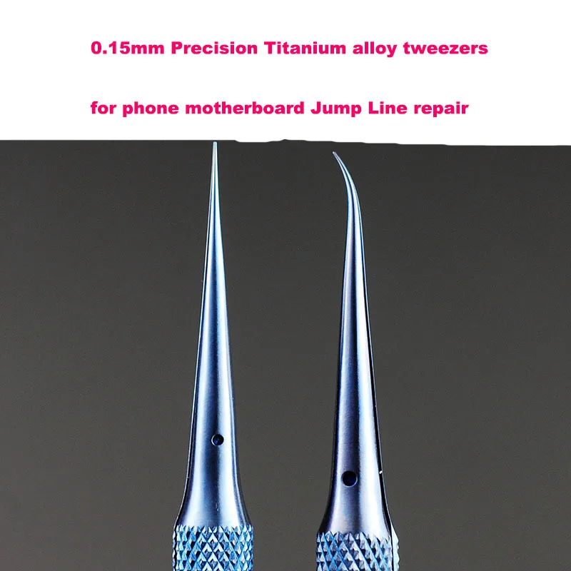 Presnosť Zliatiny Titánu Pinzety Skok Line Repair Industial Pinzeta Pre Mobilný Telefón Doske Spájkovanie Oprava Nástrojov