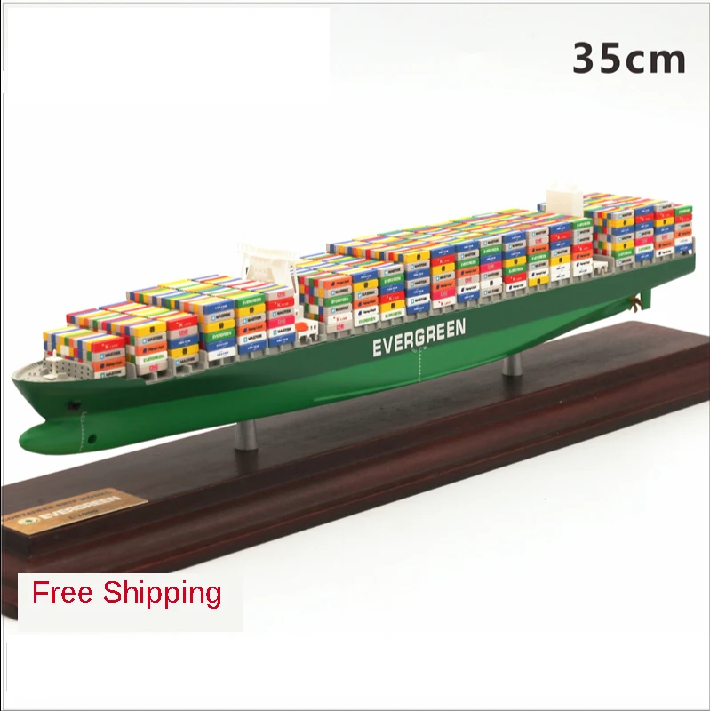 Prispôsobený 35 cm Kontajnerových Lodí Model Black Jedného Veža Farba Kontajnerová Loď Model Podporuje LOGO Prispôsobenie