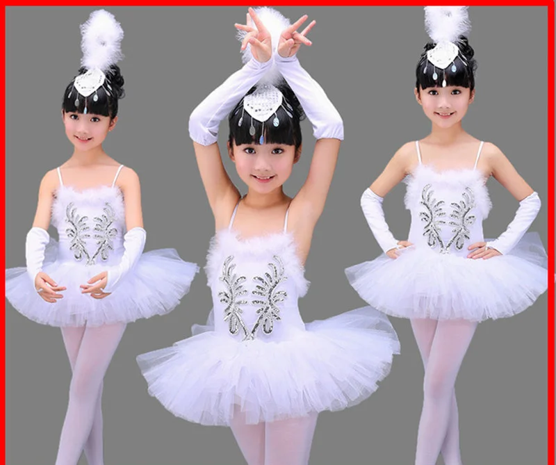 Profesionálne White Swan Lake Balet Tutu Kostým Dievčatá, Deti Balerína Šaty Deti Baletné Šaty Dancewear Tanečné Šaty Pre Dievča