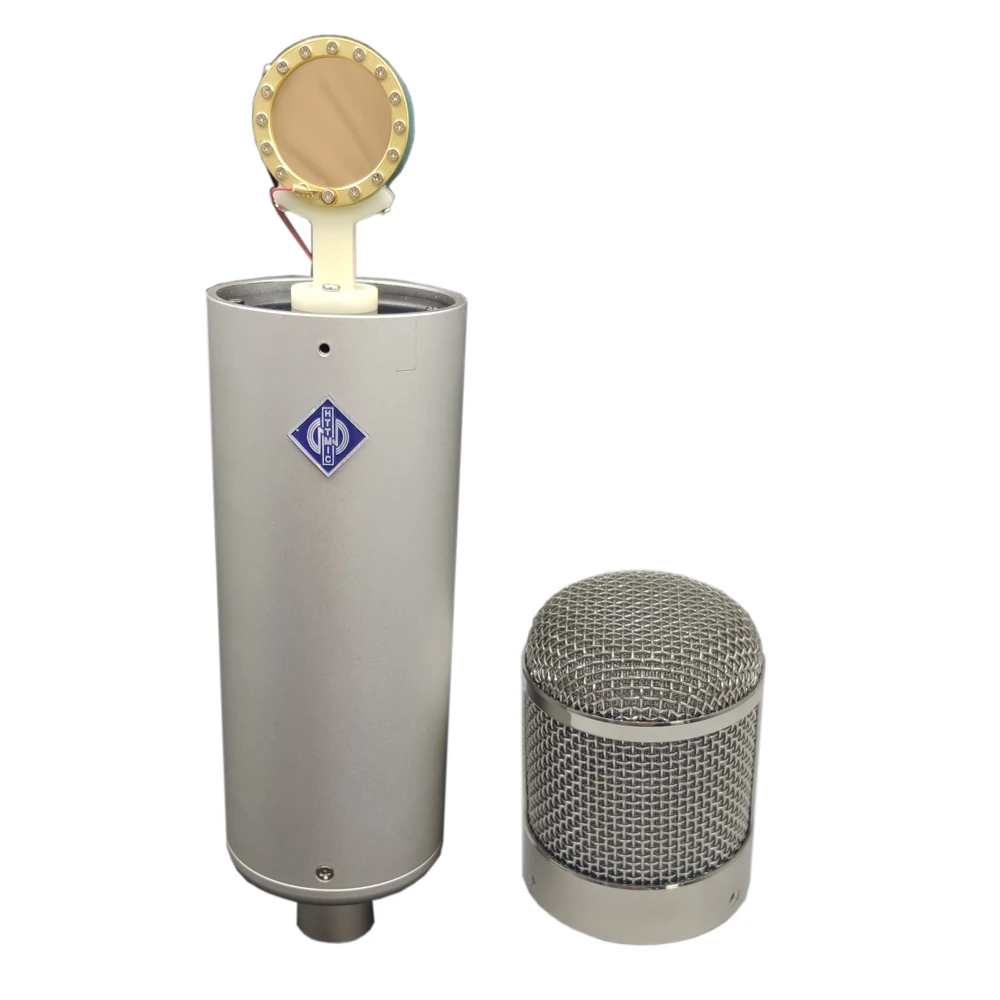 Profesionálne Štúdiové Nahrávanie Veľké 34 cm Zlaté Kapsule Kovové Mikrofón Stereo Cardioid Kondenzátora Mikrofón Vysokej Kvality SIiver Ťažké