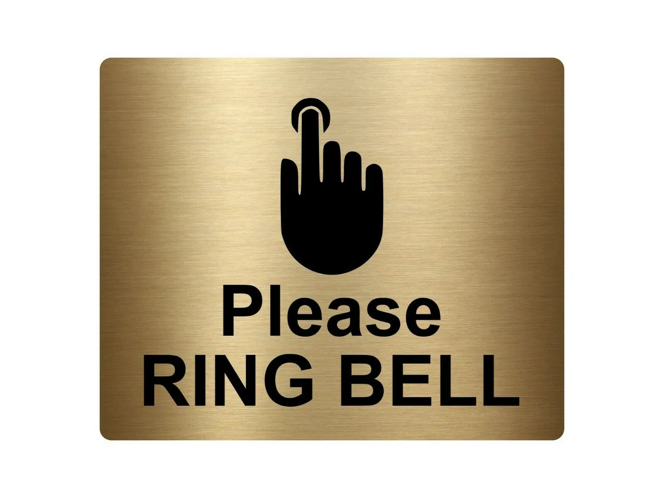 Prosím Krúžok Bell Hliníka-plastové Kompozitné Dosky Prihlásiť Samolepiace Nálepky Oznámenie - STRIEBORNÁ / ZLATÁ / ČIERNA