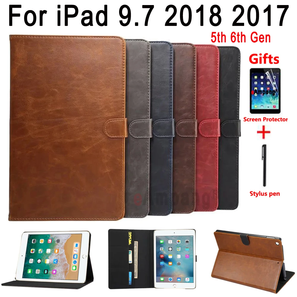 Prémiové Kožené puzdro pre iPad 10.2 7. 8. 2019 2020 Vzduchu 2 3 4 3. a 4. Pro 9.7 10.5 11 5. 6. 2017 2018 Šikovný Tablet Shell