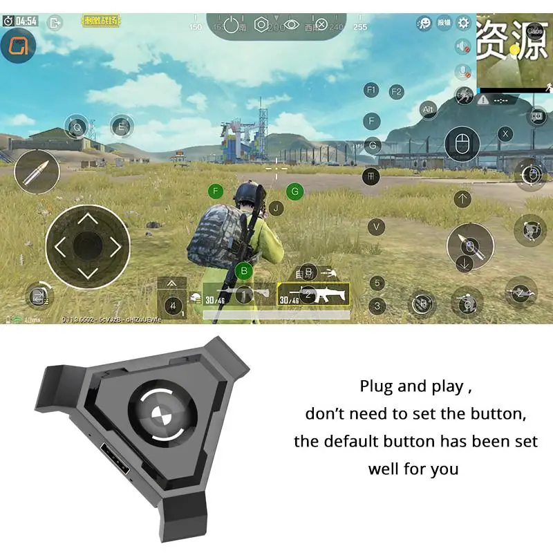 PUBG Mobile Gamepad Radič Herné Klávesnice, Myši Converter Mobilné Príslušenstvo pre Android Telefónu K POČÍTAČU Adaptér Bluetooth