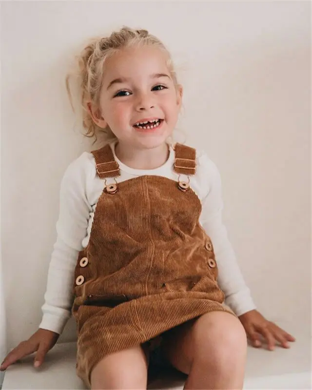 Pudcoco Batoľa Detský Baby Girl Retro Popruh Šaty 2020 Nové Soild Podväzky Voľné pracovné Nohavice Šaty 0-5Y