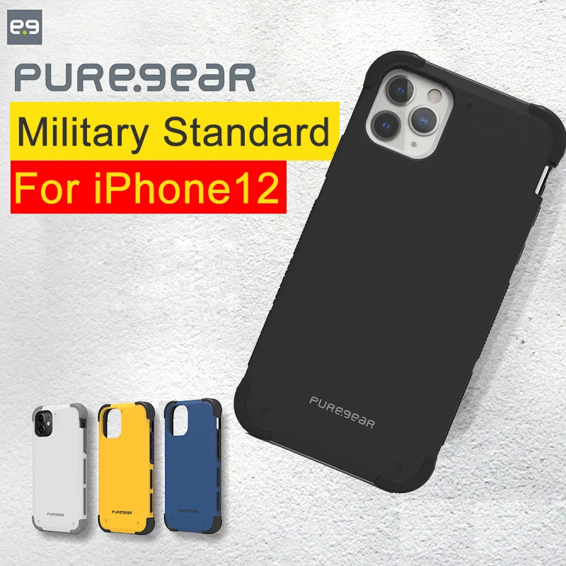 PureGear puzdro pre iPhone 12 Pro Max Vzduch Armor Jasné Prípade Pevného Shockproof Luxusná Priehľadný ochranný Zadný Kryt pre iPhone 12
