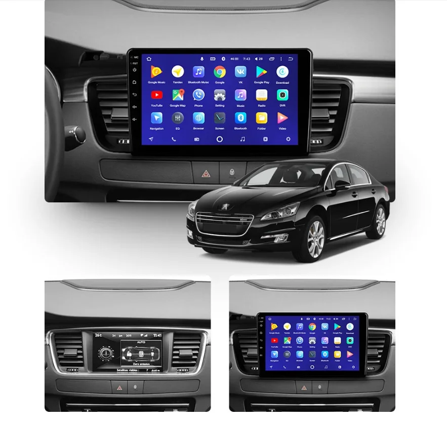 PX6 Android 10.0 128G Auta GPS Navigácie Pre Peugeot 508 2011-2018 Auto Audio Rádio Stereo Multimediálne DVD Prehrávač Vedúci Jednotky DSP