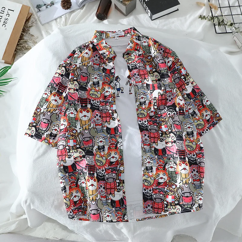 Pánske tričko Plný Zábavné Vytlačiť Japonskom Štýle Kimono Bunda Unisex Krátke Sleeve T-shirt Mužov Kimono Streetwear Harajuku Topy Tričko