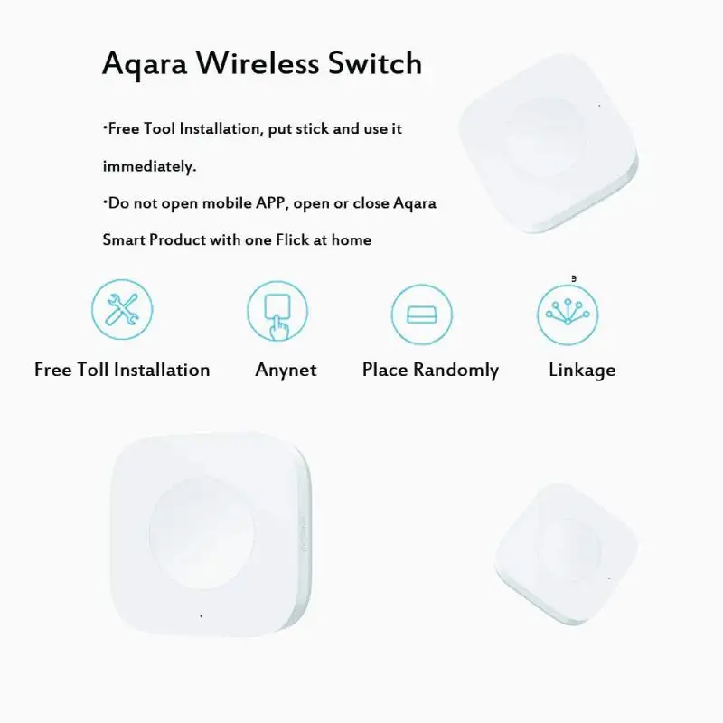 Pôvodné Aqara ZigBee Prepínač Bezdrôtovej Komunikácie Intelligent Smart Home Diaľkové Ovládanie Gyro Zahrnuté Hub Žiadosť Pracovať S Homekit Mijia