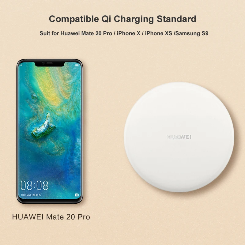 Pôvodné Huawei Bezdrôtovú Nabíjačku 15W CP60 Rýchle Nabíjanie Pre Huawei Mate 20 Pro iPhone X Samsung S9 S9plus