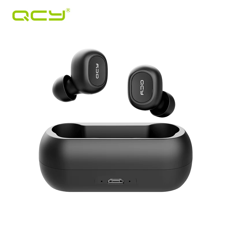 QCY QS1 T1C TWS Bluetooth V5.0 Headset Športové Bezdrôtové Slúchadlá 3D Stereo Slúchadlá Mini v Uchu Duálny Mikrofón S Nabíjanie box