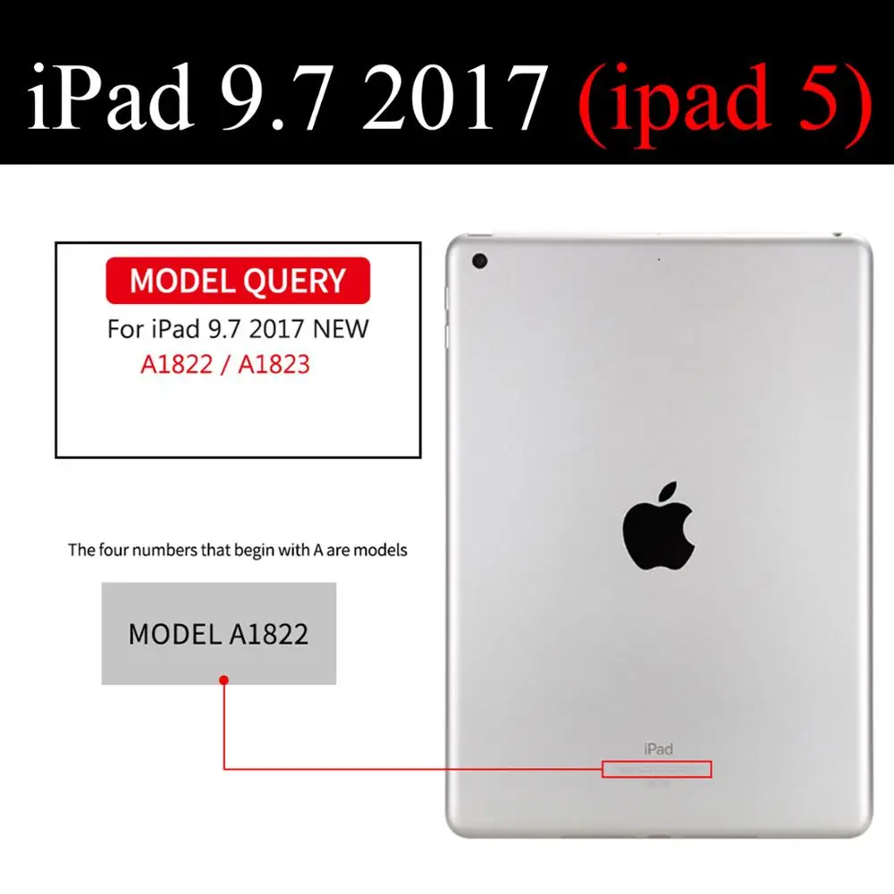 QIJUN tablet flip puzdro pre Apple ipad 9.7 palca 2017 ipad5 ochranné Stojan, Kryt Silikónové soft shell fundas capa na A1822 A1823