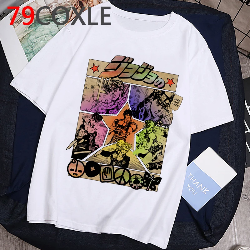 Radu jojo Bizarné Dobrodružstvo Legrační Karikatúra T Shirt Muži Móda Japonské Anime T-shirt Grafické Letné Tričko Hip Hop Top Tees Muž