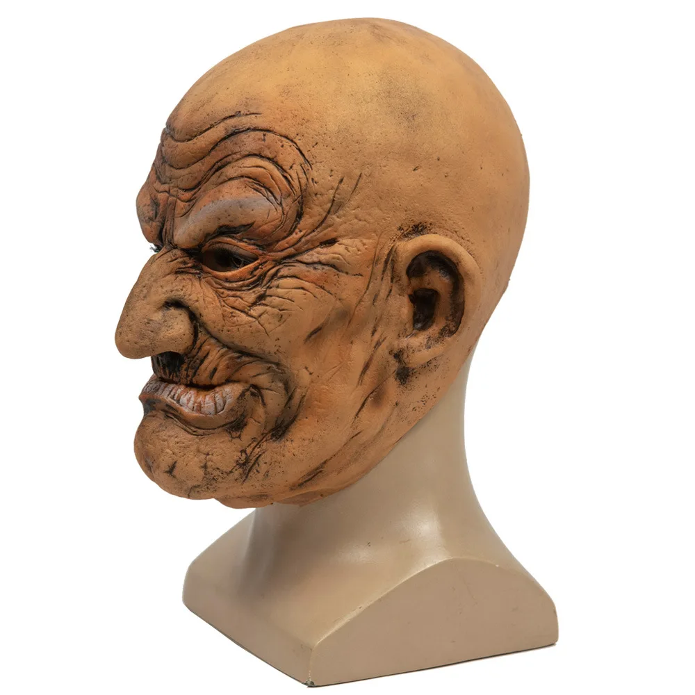 Realistický Latexový Starý Muž Maska Muž Zamaskovať Halloween Maškarný Hlavu Gumy Dospelých Strany Masky Maškaráda Cosplay Rekvizity