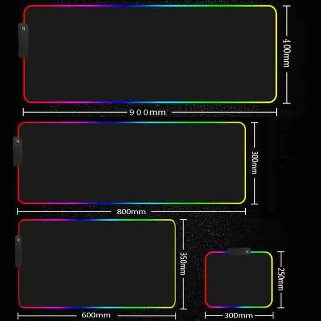 RGB LED Podložka pod Myš s podsvietením Anime Danganronpa Notebook PC Myši, Podložky Podpora 3 Led Model Farebné Odolné Tabuľka Mat Hru Príslušenstvo