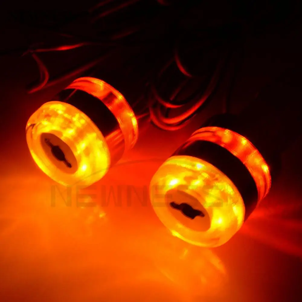 Riadidlá Motocykla Blinker Amber LED držadlo Konci Indikátor Grip 7/8' LED Zase Signálneho Svetla Lampy, Honda, Kawasaki Ymaha