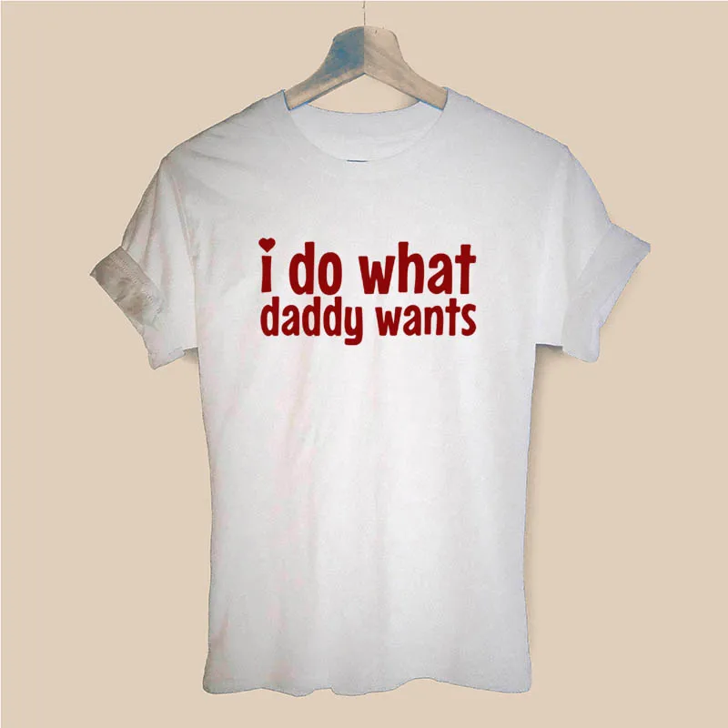 Robím To, Čo Otecko Chce Listov Tlač Ženy Tričko Bežné Bavlna Vtipné Tričko Dievča