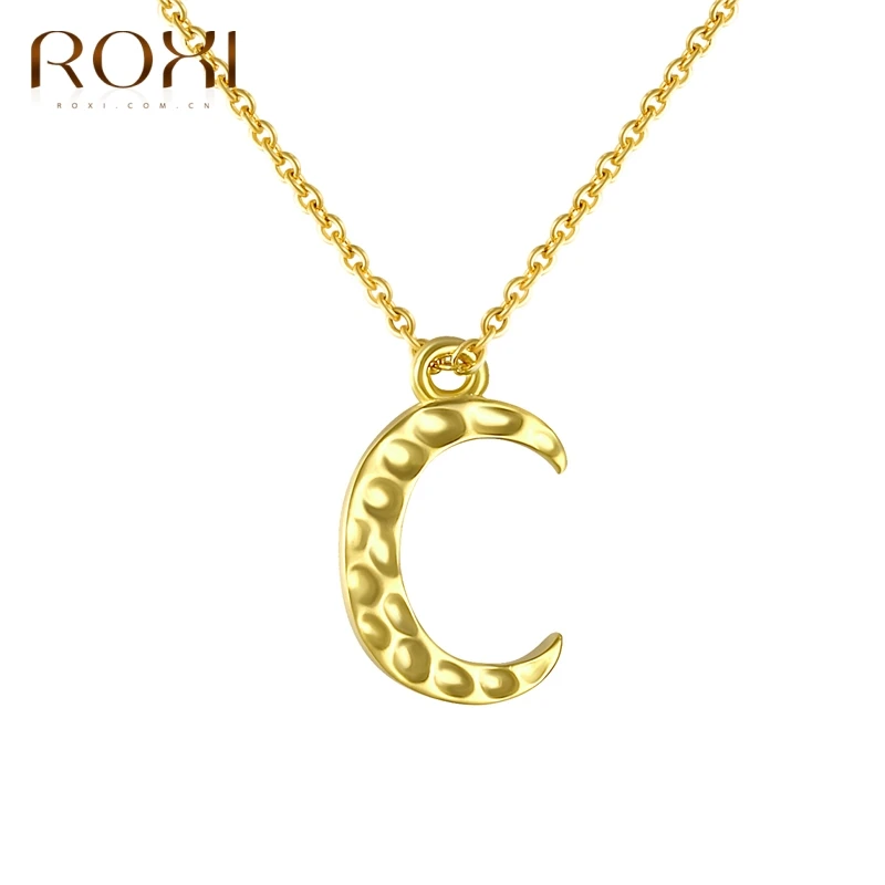 ROXI Tvorivé Zlata C Dizajn Prívesok Náhrdelníky pre Ženy, Dievčatá Choker Reťaze Šperky 925 Sterling Silver Gold Náhrdelníky Collares