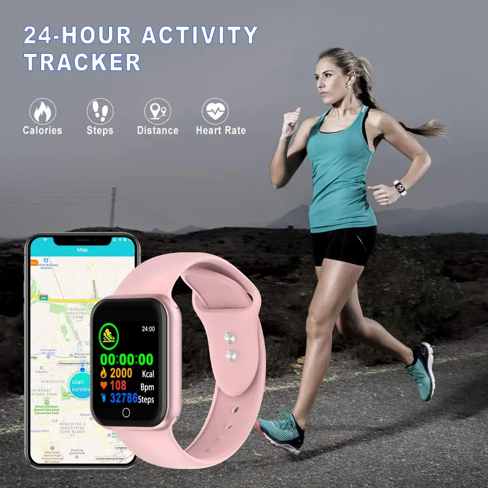 RUNDOING NY07 Ženy Bluetooth Smart sledovať tepovú frekvenciu, Krvný tlak Fitness tracker muži Móda Šport smartwatch pre dámy mužov