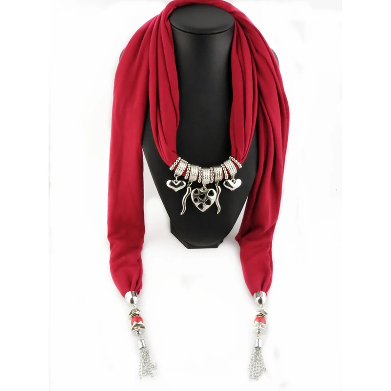 [RUNMEIFA] Hot Predaj Módny Dizajn Maloobchod Ženy/Lady Šperkov Náhrdelník Šatku Bavlnené Šatky Srdce Prívesok Šatky