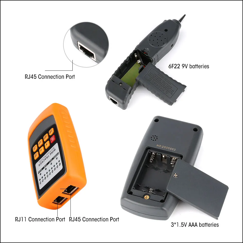 RZ Drôt Tracker Sieťový Kábel Tester Napájací Kábel Detektor Line Vyhľadávanie Telefónny Drôt Tracker Tracer Diagnostikovať Tón Nástroje