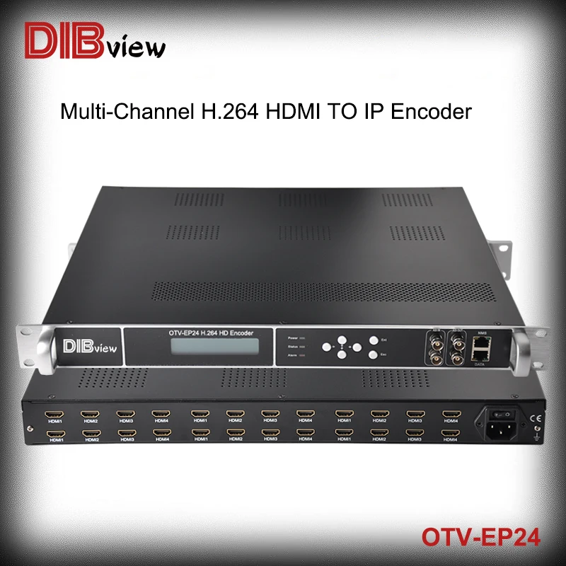 Rádio TV Vysielania 4/8/12/16/24 Kanál HDMI H. 264 IP HD Encoder, HDMI ASI Converter Live Vysielanie Zariadenia