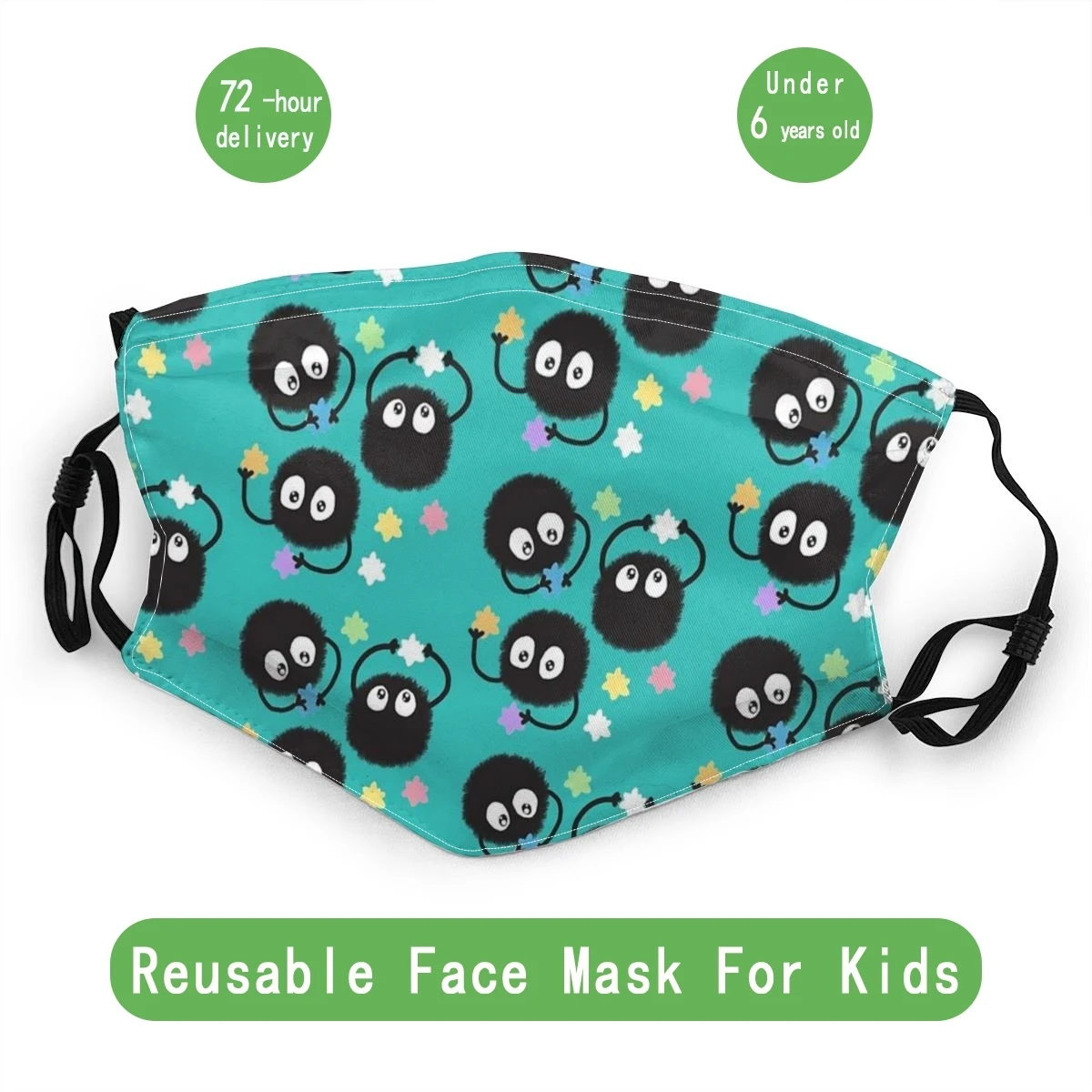 Sadze Prízraky Deti Non-Jednorazové Úst Tvár Masku Ghibli Sused Totoro Anti Maska Proti Prachu Ochrana Kryt Respirátor