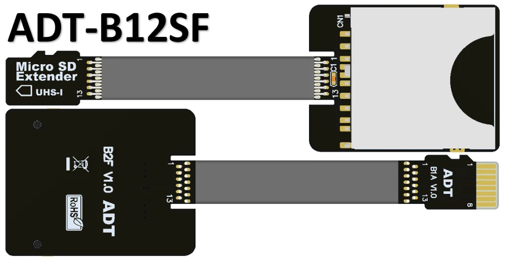 SDHC SDXC UHS-I SD Kartu extender Kábel TF pamäťovú kartu predlžovací kábel na vysokorýchlostný prenos