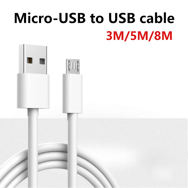 SEASKY Micro USB na USB Kábel 3/5/8 M Metrov Predlžovacieho kábla Predĺžiť kábel pre xiao ImiLab Aqara G2H 1080P 2K Kamera Webkamera