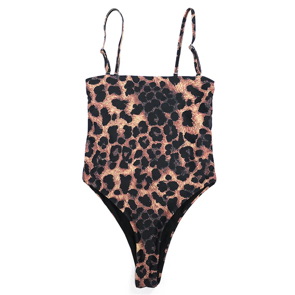Sexy Ženy, Jednodielne Plavky Reverzibilné Black Leopard Tangá Plavky S Uväzovaním Za Plavky Žena High Cut Plavky Celé Plavky