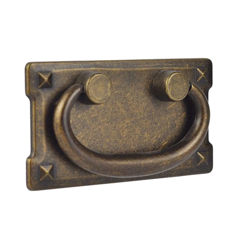 SHGO HOT-4Pcs Vintage Antické Bronzové Zásuvky Krúžok Rukoväte, Skriňa Dvere, Nábytok, Dekorácie Rukoväť