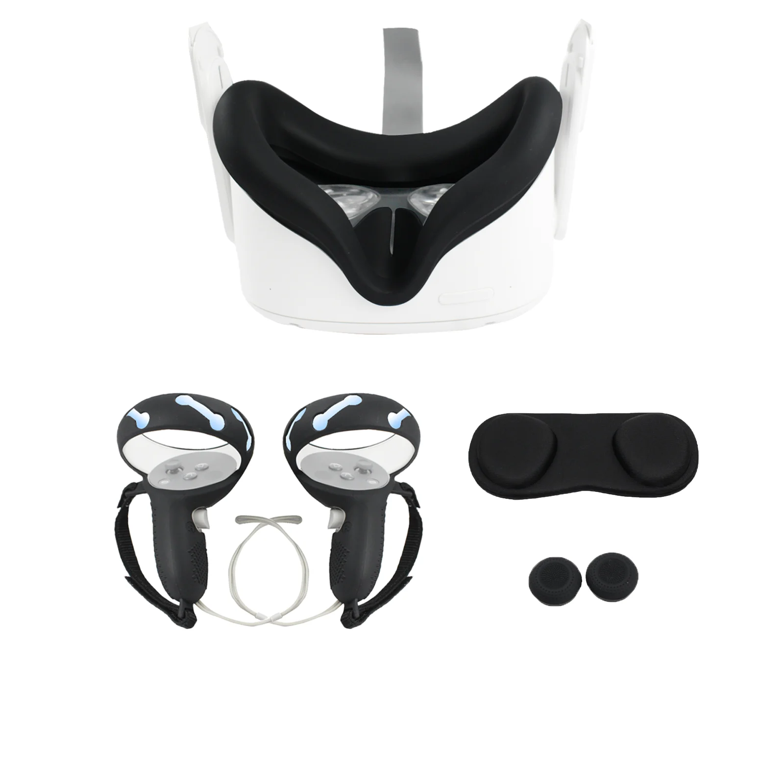 Silikónové Očná Maska Grip Spp Kryt Pre Oculus Quest 2 VR Radič Svetlo Blokovanie Ochranné puzdro Puzdro Rukoväť Čiapky Pre Quest2