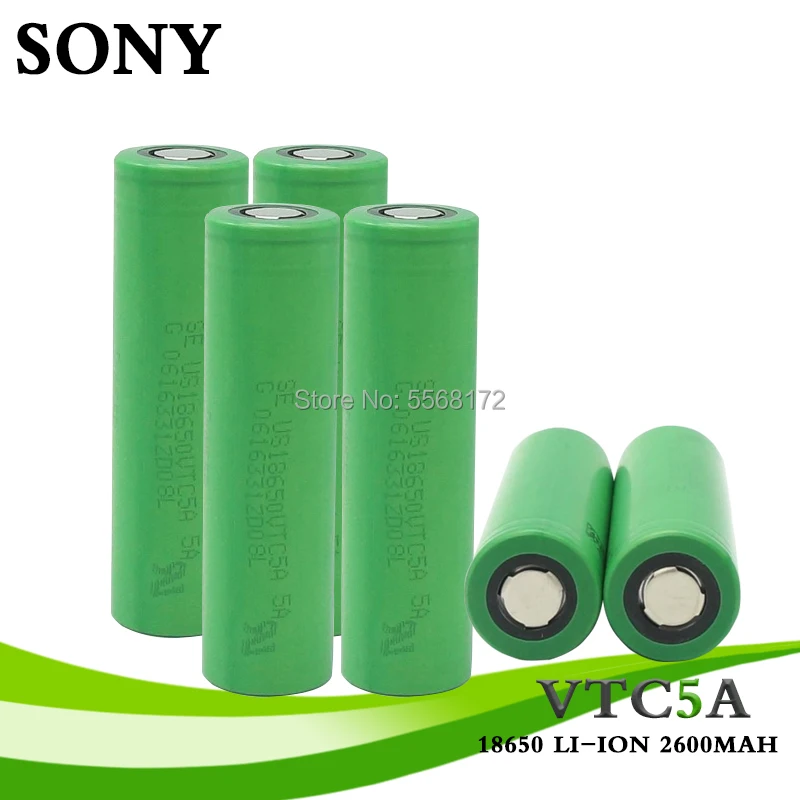 SONY VTC5A 18650 2600mAh Lítiové Batérie, 30A Absolutórium za US18650VTC5A Elektronická Cigareta ues
