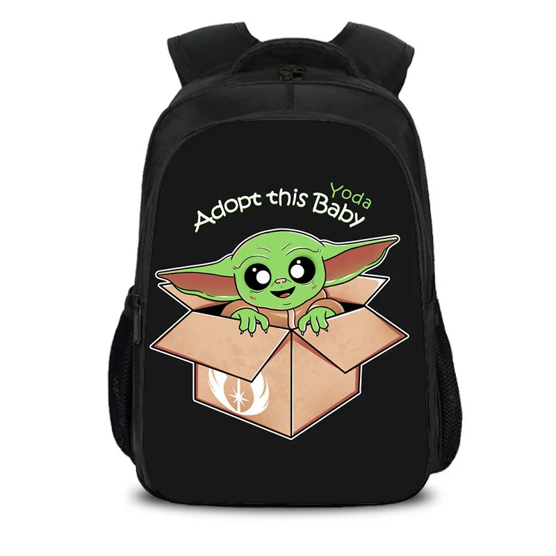 Star Wars Dieťa Yoda Školské Tašky Pre Chlapcov, Dievčatá, Mandalorian Školy Bagpack 16inch Deti Chlapcov Preppy Bookbag Deti Mochila