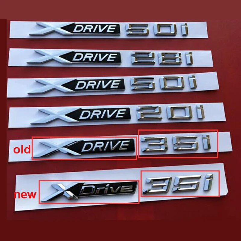 Starý/Nový XDrive 18i 20i 25i 28i 30i 35i 40i 48i 50i Číslo Znak pre X1 X3 X4 X5 X6 Blatník Odznak Logo Auta Styling Nálepky