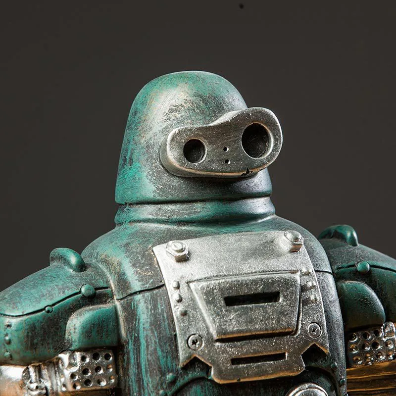 Strongwell Americký Retro Priemyselný Robot Socha Ploche Figúrka Živice Plavidlá Víno Kabinet Domáce Dekorácie Darček K Narodeninám