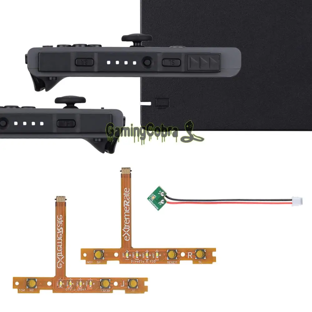 Studená Biela Firefly LED Tuning Auta pre NS Prepínač Joycons Dock NS Joycon SL SR Tlačidlá na Páse s nástrojmi Flex Kábel Indikujú LED Napájania