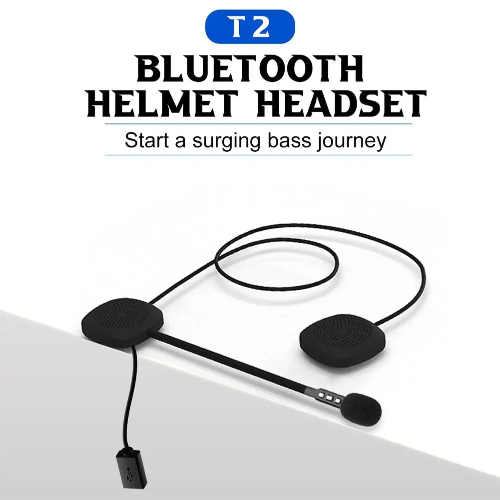 T2 Najnovšie Bezdrôtové Motocyklové Prilby Headset Stereo Reproduktor, Konektor Pre Slúchadlá Bluetooth V5.0 + EDR Slúchadlá Príslušenstvo Motocyklov