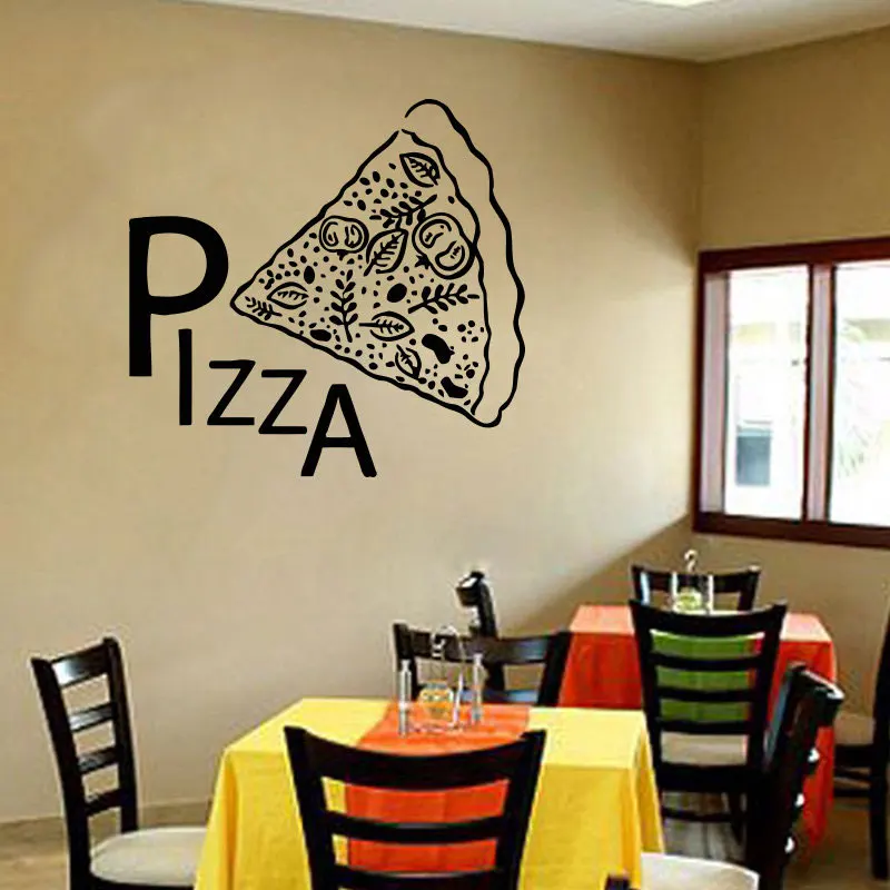 Talianska Pizza Jedlo Vzor Vinyl Na Stenu-Nálepky Cestoviny Talianskej Kuchyne Domova Kuchyňa Reštaurácia Obtlačky Okenné Dekorácie K37
