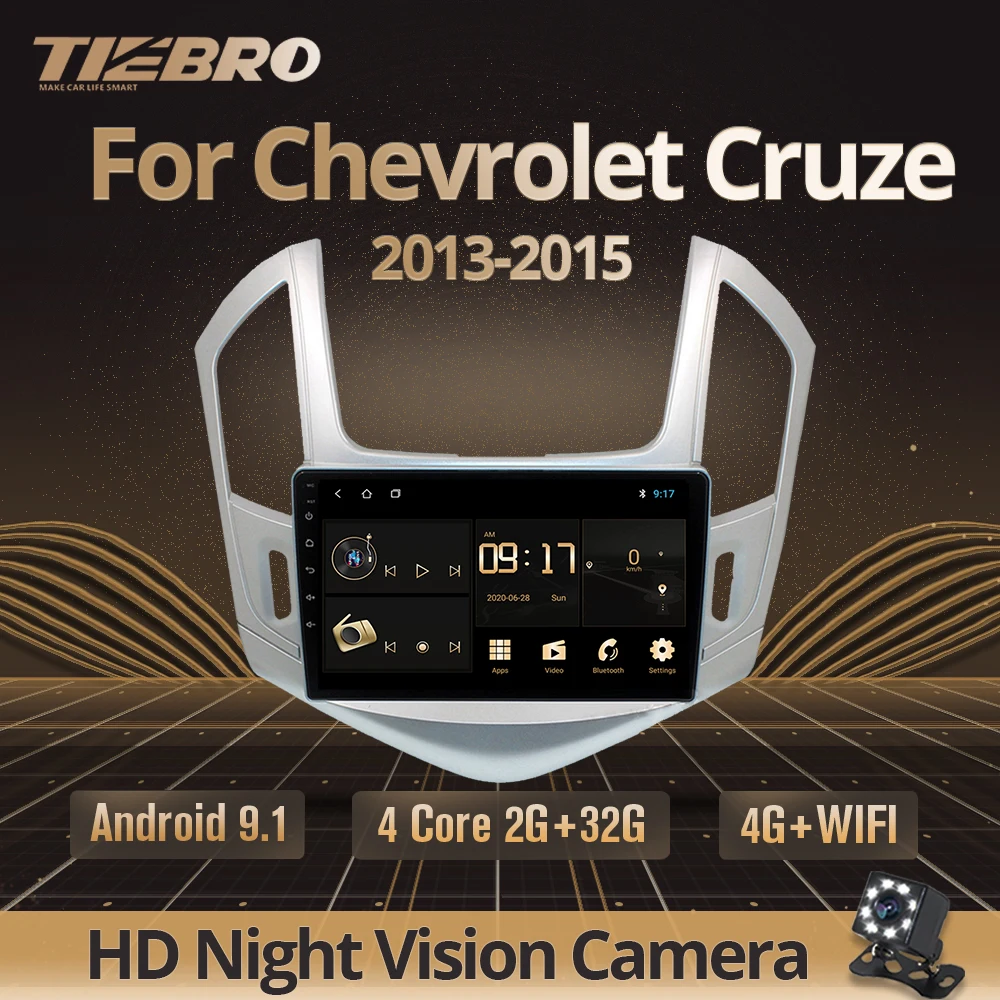 TIEBRO autorádio Pre Chevrolet Cruze J300 J308 2012-2Din Android 9.0 Auto Multimediálny Prehrávač Navigáciu Č 2din Dvd Prehrávač