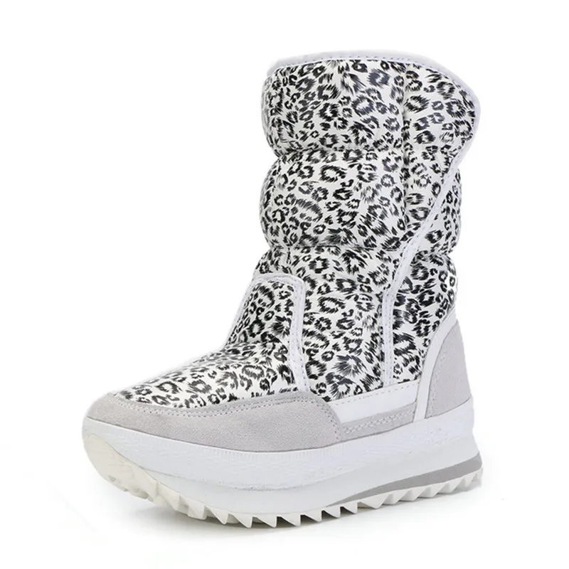 TIMETANGWhite zlato leopard zvierat Zimné topánky, pekné teplé farby snehu topánky rýchlo pracky puton bielej kožušiny silné largesize soleE1000