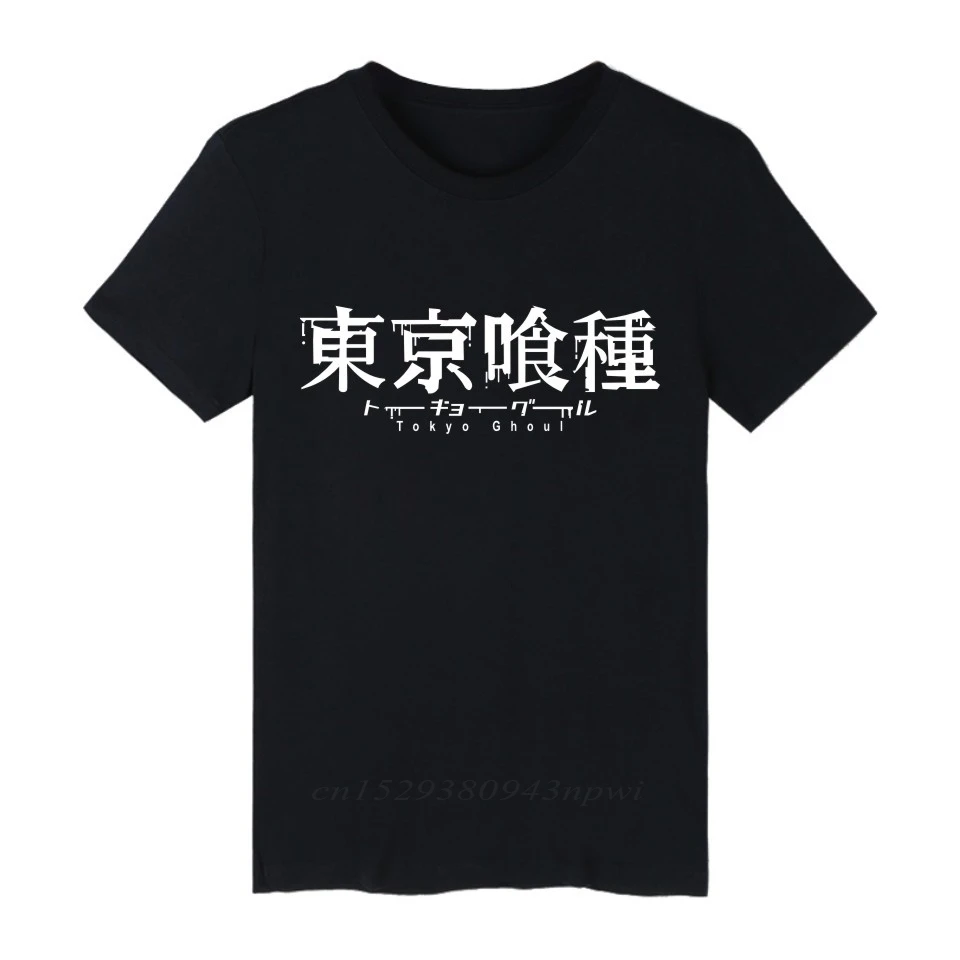 Tokio Vlkolak Anime Kaneki Ken Dlho T-shirt Mužov Hip-Hopu, Krátky Rukáv, Čierna, T Košele, Mens TShirts Lete Anime Čaj