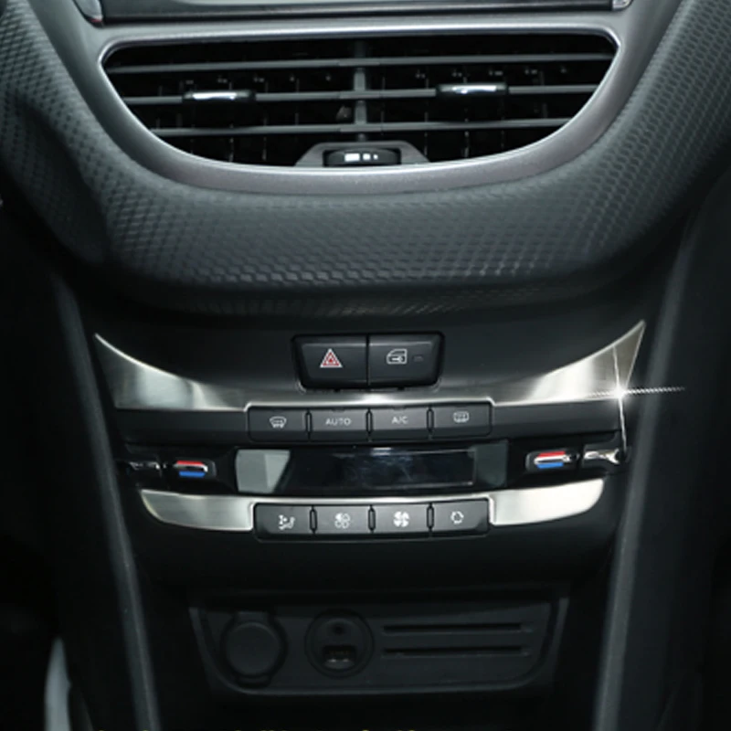 Trochu Zmena Klimatizácia Prepínač Interiéru Flitrami Nálepky Ovládací Panel Samolepky pre Peugeot 2008 208 - 2017