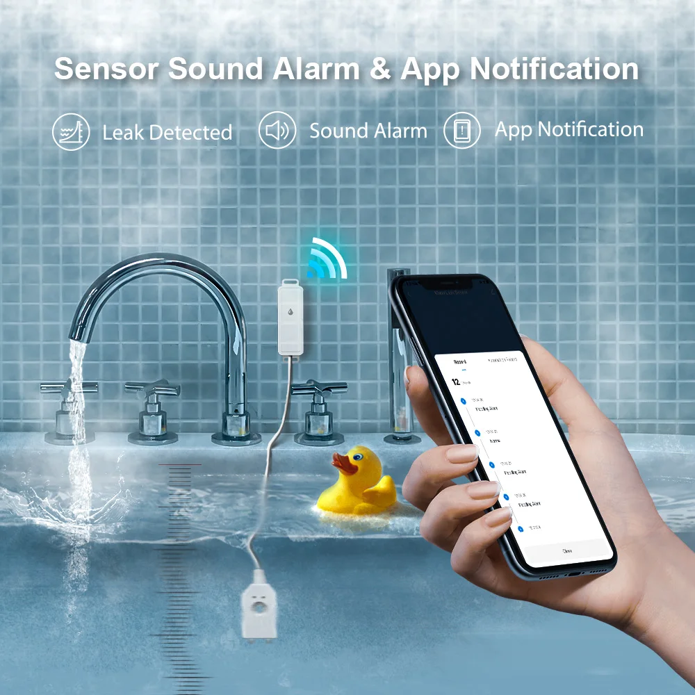 Tuya Inteligentný Život Úniku Vody, Alarm, Nezávislé Wifi Snímač Úniku Detektor Varovania Pred Povodňami Pretečeniu Home Security Systém Automatizácie