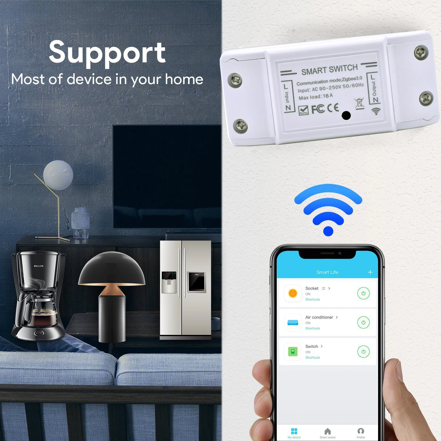 Tuya Zigbee Smart Switch Bezdrôtový Vzdialeného Relé na vypnutie Zigbee Switch Modul Svetlo Radič Podporu Alexa Domovská stránka Google