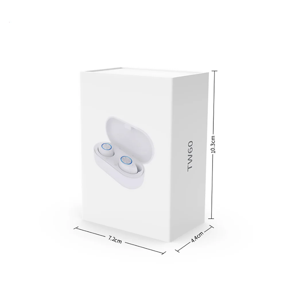 TW60 TWS Bluetooth 5.0 Slúchadlá Bezdrôtové Slúchadlá 3D Hifi Stereo Športové Nepremokavé Bezdrôtové Slúchadlo Headset S Mikrofónom