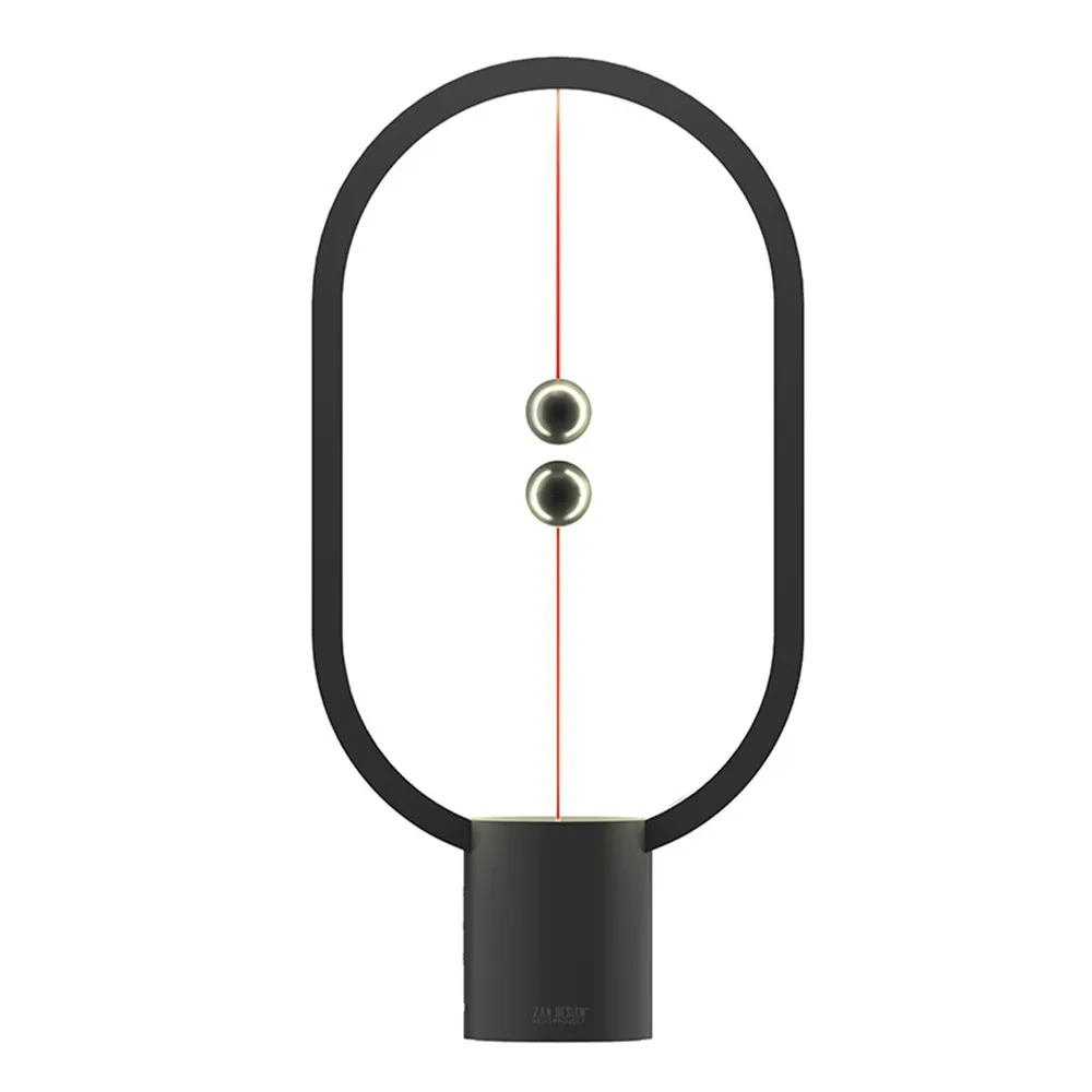 USB Nabíjateľné HENGPRO Rovnováhu LED stolná Lampa Elipsy Magnetické Mid-air Spínač, Dotknite sa Stmievanie Nočné Svetlo Domova