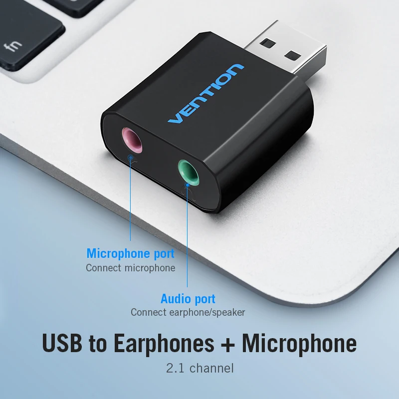 Vencie USB Zvuková Karta, USB Audio Rozhranie, slúchadlá, Adaptér zvukovú kartu pre Mikrofón Reproduktor Prenosný počítač PS4 Počítač Externé Zvukové Karty